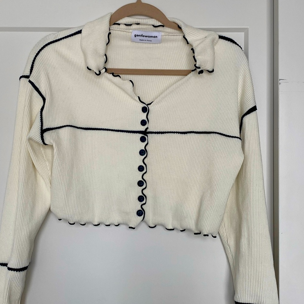 White cardigan